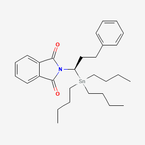 molecular formula C29H41NO2Sn B12578507 2-[(1R)-3-phenyl-1-tributylstannylpropyl]isoindole-1,3-dione CAS No. 601522-81-0