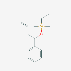 molecular formula C15H22OSi B12578526 Silane, dimethyl[(1-phenyl-3-butenyl)oxy]-2-propenyl- CAS No. 200192-51-4