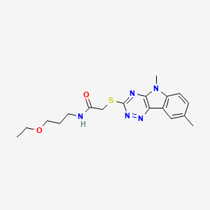 Acetamide,2-[(5,8-dimethyl-5H-1,2,4-triazino[5,6-B]indol-3-YL)thio]-N-(3-ethoxypropyl)-