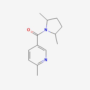 molecular formula C13H18N2O B12578565 Pyrrolidine, 2,5-dimethyl-1-[(6-methyl-3-pyridinyl)carbonyl]- CAS No. 613660-72-3