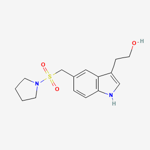 2-{5-[(Pyrrolidine-1-sulfonyl)methyl]-1H-indol-3-yl}ethan-1-ol