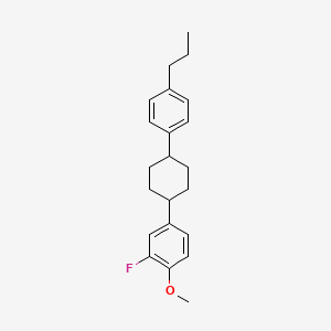 molecular formula C22H27FO B12578580 2-Fluoro-1-methoxy-4-[4-(4-propylphenyl)cyclohexyl]benzene CAS No. 581078-07-1