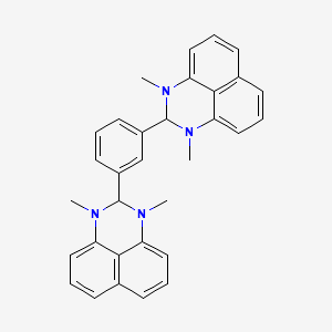 molecular formula C32H30N4 B12578593 1H-Perimidine, 2,2'-(1,3-phenylene)bis[2,3-dihydro-1,3-dimethyl- CAS No. 627872-07-5