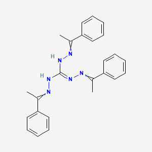 molecular formula C25H26N6 B12578602 Carbonohydrazonic dihydrazide, tris(1-phenylethylidene)- CAS No. 184476-13-9