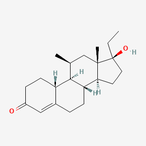 molecular formula C21H32O2 B1257862 (8R,9S,10R,11S,13S,14S,17S)-17-ethyl-17-hydroxy-11,13-dimethyl-1,2,6,7,8,9,10,11,12,14,15,16-dodecahydrocyclopenta[a]phenanthren-3-one CAS No. 18050-51-6