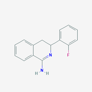 molecular formula C15H13FN2 B12578630 1-Amino-3-(2-fluorophenyl)-3,4-dihydroisoquinoline CAS No. 198633-91-9