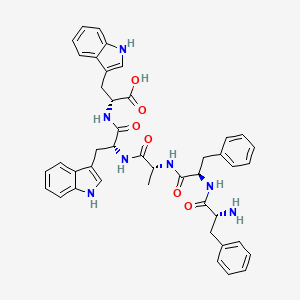 molecular formula C43H45N7O6 B12578663 D-Phenylalanyl-D-phenylalanyl-D-alanyl-D-tryptophyl-D-tryptophan CAS No. 644997-51-3