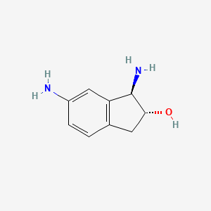 molecular formula C9H12N2O B12578676 (1R,2R)-1,6-diamino-2,3-dihydro-1H-inden-2-ol CAS No. 193807-25-9