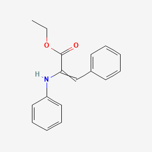 molecular formula C17H17NO2 B12578685 Ethyl 2-anilino-3-phenylprop-2-enoate CAS No. 188649-64-1