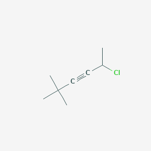 molecular formula C8H13Cl B12578732 5-Chloro-2,2-dimethylhex-3-yne CAS No. 257300-30-4