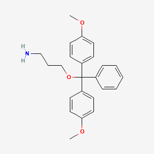 molecular formula C24H27NO3 B12578787 3-[Bis(4-methoxyphenyl)(phenyl)methoxy]propan-1-amine CAS No. 184241-29-0