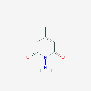 molecular formula C6H8N2O2 B12578827 1-amino-4-methylpyridine-2,6(1H,3H)-dione 