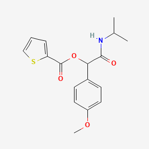 1-(4-Methoxyphenyl)-2-oxo-2-[(propan-2-yl)amino]ethyl thiophene-2-carboxylate