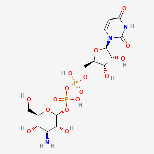 molecular formula C15H25N3O16P2 B1257884 UDP-alpha-D-kanosamine 