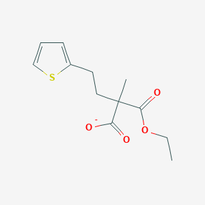 2-(Ethoxycarbonyl)-2-methyl-4-(thiophen-2-yl)butanoate