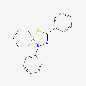 4-Thia-1,2-diazaspiro[4.5]dec-2-ene, 1,3-diphenyl-