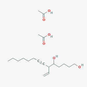 Acetic acid;6-ethenyltetradec-7-yne-1,5-diol