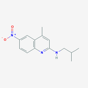 2-Quinolinamine, 4-methyl-N-(2-methylpropyl)-6-nitro-