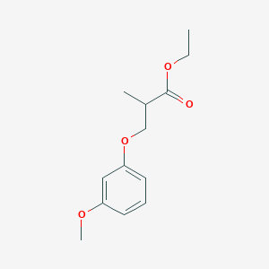 molecular formula C13H18O4 B12578912 Propanoic acid, 3-(3-methoxyphenoxy)-2-methyl-, ethyl ester CAS No. 646064-59-7