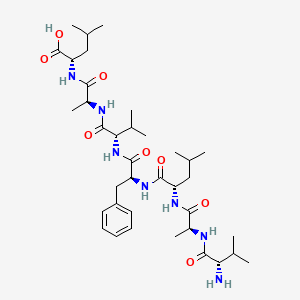 molecular formula C37H61N7O8 B12578968 L-Leucine, L-valyl-L-alanyl-L-leucyl-L-phenylalanyl-L-valyl-L-alanyl- CAS No. 193887-40-0