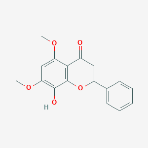 molecular formula C17H16O5 B1257898 8-Hydroxy-5,7-dimethoxyflavanone 