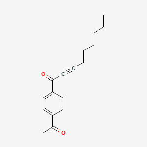 molecular formula C17H20O2 B12578990 2-Nonyn-1-one, 1-(4-acetylphenyl)- CAS No. 603126-35-8