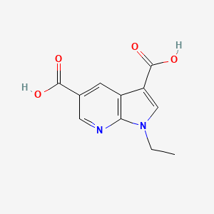 1H-Pyrrolo[2,3-b]pyridine-3,5-dicarboxylic acid, 1-ethyl-