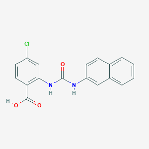 molecular formula C18H13ClN2O3 B12579070 4-chloro-2-(naphthalen-2-ylcarbamoylamino)benzoic Acid CAS No. 639010-14-3