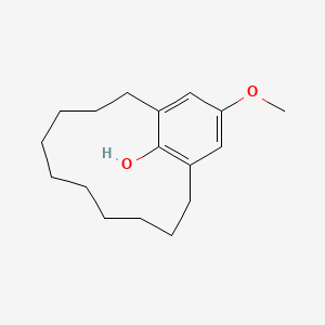 molecular formula C17H26O2 B12579081 Bicyclo[10.3.1]hexadeca-1(16),12,14-trien-16-ol, 14-methoxy- CAS No. 215236-50-3