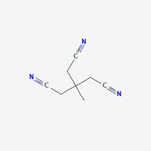 molecular formula C8H9N3 B12579084 Pentanedinitrile, 3-(cyanomethyl)-3-methyl- CAS No. 201421-85-4