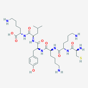 molecular formula C36H63N9O8S B12579100 L-Cysteinyl-L-lysyl-L-lysyl-L-tyrosyl-L-leucyl-L-lysine CAS No. 614757-85-6