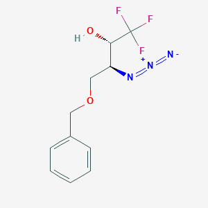 molecular formula C11H12F3N3O2 B12579104 2-Butanol, 3-azido-1,1,1-trifluoro-4-(phenylmethoxy)-, (2S,3S)- CAS No. 610272-60-1