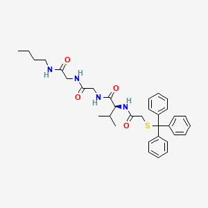 N-{[(Triphenylmethyl)sulfanyl]acetyl}-L-valylglycyl-N-butylglycinamide