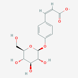 molecular formula C15H17O8- B1257911 4'-O-beta-D-Glucosyl-cis-p-coumarate 