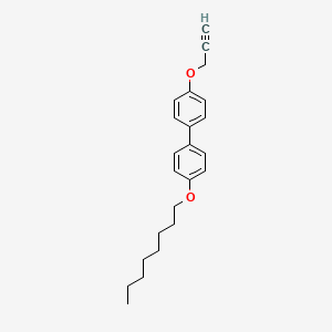 molecular formula C23H28O2 B12579111 4-(Octyloxy)-4'-[(prop-2-yn-1-yl)oxy]-1,1'-biphenyl CAS No. 596816-58-9