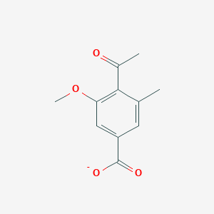 molecular formula C11H11O4- B1257912 Macrophomate 