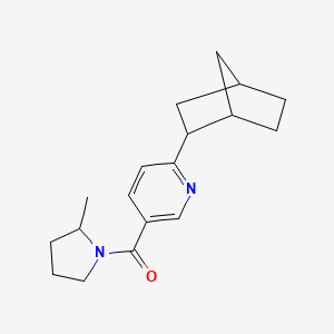 Pyrrolidine, 1-[(6-bicyclo[2.2.1]hept-2-yl-3-pyridinyl)carbonyl]-2-methyl-