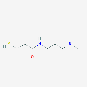 molecular formula C8H18N2OS B12579126 N-[3-(Dimethylamino)propyl]-3-sulfanylpropanamide CAS No. 639070-62-5