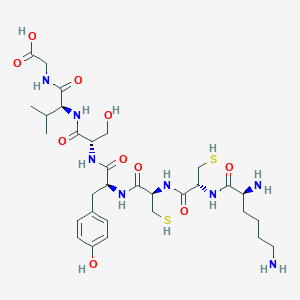 molecular formula C31H50N8O10S2 B12579140 L-Lysyl-L-cysteinyl-L-cysteinyl-L-tyrosyl-L-seryl-L-valylglycine CAS No. 274249-90-0