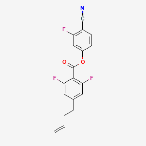 molecular formula C18H12F3NO2 B12579145 4-Cyano-3-fluorophenyl 4-(but-3-en-1-yl)-2,6-difluorobenzoate CAS No. 225240-47-1