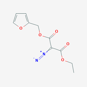 molecular formula C10H10N2O5 B12579148 2-Diazonio-3-ethoxy-1-[(furan-2-yl)methoxy]-3-oxoprop-1-en-1-olate CAS No. 195144-96-8