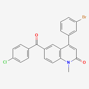 molecular formula C23H15BrClNO2 B12579168 4-(3-Bromophenyl)-6-(4-chlorobenzoyl)-1-methylquinolin-2(1H)-one CAS No. 501421-82-5