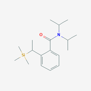 molecular formula C18H31NOSi B12579174 Benzamide, N,N-bis(1-methylethyl)-2-[1-(trimethylsilyl)ethyl]- CAS No. 201416-93-5