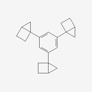 molecular formula C21H24 B12579232 1,1',1''-(Benzene-1,3,5-triyl)tri(bicyclo[2.1.0]pentane) CAS No. 497066-02-1