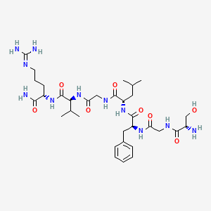 molecular formula C33H55N11O8 B12579273 L-Serylglycyl-L-phenylalanyl-L-leucylglycyl-L-valyl-N~5~-(diaminomethylidene)-L-ornithinamide CAS No. 263898-25-5