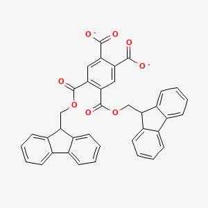 molecular formula C38H24O8-2 B12579289 4,5-Bis{[(9H-fluoren-9-yl)methoxy]carbonyl}benzene-1,2-dicarboxylate CAS No. 192512-24-6