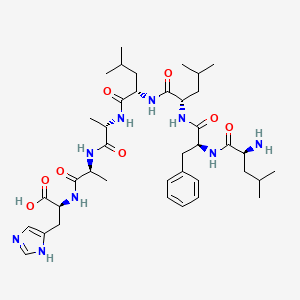 molecular formula C39H61N9O8 B12579310 L-Leucyl-L-phenylalanyl-L-leucyl-L-leucyl-L-alanyl-L-alanyl-L-histidine CAS No. 290820-52-9