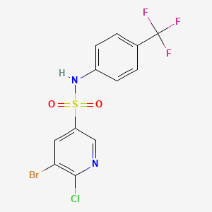 3-Pyridinesulfonamide, 5-bromo-6-chloro-N-[4-(trifluoromethyl)phenyl]-