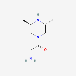 2-Amino-1-[(3R,5S)-3,5-dimethyl-1-piperazinyl]ethanone