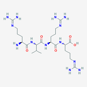 (2S)-2-[[(2S)-2-[[(2S)-2-[[(2S)-2-amino-5-(diaminomethylideneamino)pentanoyl]amino]-3-methylbutanoyl]amino]-5-(diaminomethylideneamino)pentanoyl]amino]-5-(diaminomethylideneamino)pentanoic acid